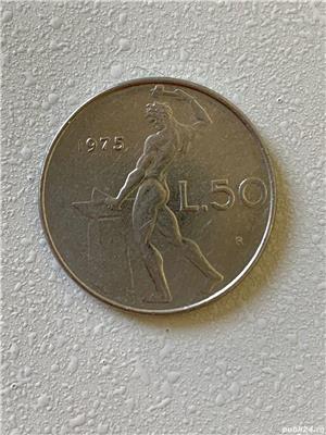 Moneda 50 LIRE - 50 lira - Italia - 1975 - KM 95.1 (185) - imagine 2