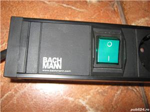 Prelungitor bachmann,intrerupator,7 prize,cablu=2 metri,prize schuko,sisteme fixare pardoseala,peret - imagine 6