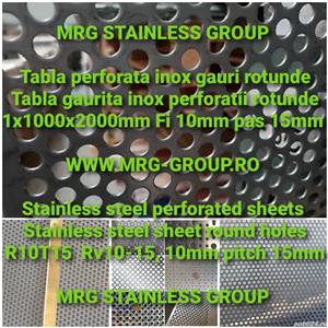 Tabla perforata otel 3x1000x2000mm R5T8 perforatie rotunda 5mm gaurita stantata sita zincata inox - imagine 14