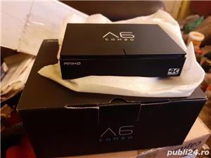 Vând receptor /receiver /decodor satelit  UHD Amiko A6 combo - imagine 2