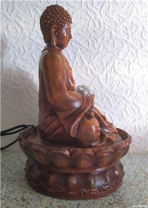 Fantană arteziană LED din rășină -Buddha înălțime 30 cm.+ Tablou - imagine 3