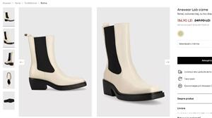 Cizme   ciocate crem, cu varf si toc patrat, mar.40 - imagine 7