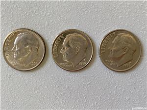 Monede 1 DIME - 10 centi - SUA - USA - 1991 D, 1996 D, 1999 P - KM 195a (245)
