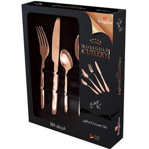 Vand Set tacamuri 24 piese BERLINGER HAUS BH 2623, Rose Gold, NOU Pret 199 Lei - imagine 4