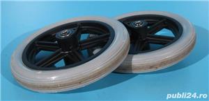 Roata cu cauciuc plin pentru scaun cu rotile Zoom - set