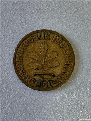 Moneda 10 PFENNIG - 1950 F - Germania - KM 108 (277) - imagine 2