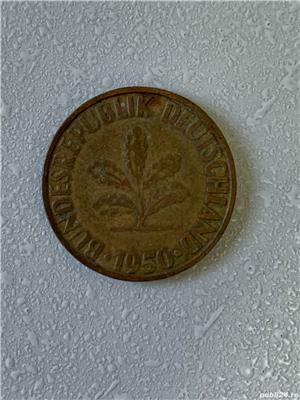 Moneda 10 PFENNIG - 1950 G - Germania - KM 108 (278) - imagine 2