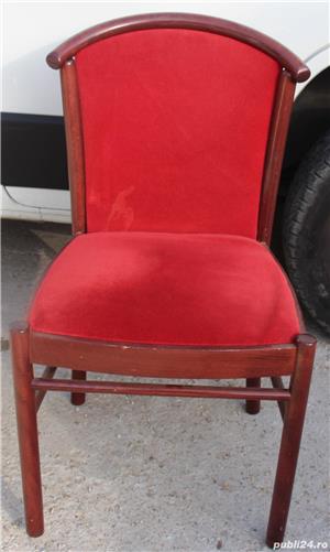 2 buc Scaun cu cadru din lemn masiv; Scaun solid tapitat