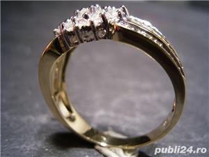 Inel Aur 14 Unisex Cu Diamante 0 80ct - imagine 2