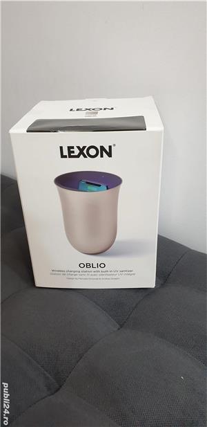 Statie incarcare wireless Lexon Oblio LH 59 GREY + sterilizator UV integrat