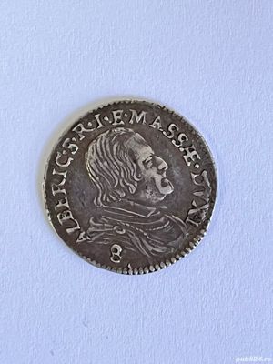 Moneda argint - 8 BOLOGNINI - 1664 - Italia - Massa di Lunigiana - KM 38 (366)