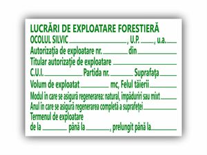 Panouri necesare în activitatea de exploatare forestieră - imagine 2