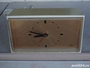 Ceas SIEMENS type MU 1000 electro mecanic,vintage colectie alb,Germany