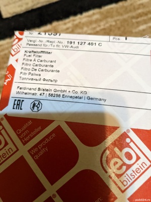 Filtru combustibil Febi Bilstein 21600, pentru VW, Audi (grupul VAG: Seat, Skoda) si Ford  - imagine 2