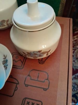 Serviciu cafea portelan 4 persoane made în Bulgaria  - imagine 2