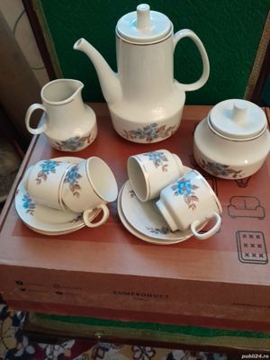Serviciu cafea portelan 4 persoane made în Bulgaria 