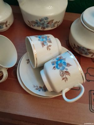 Serviciu cafea portelan 4 persoane made în Bulgaria  - imagine 8