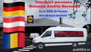 transport persoane plecari zilnice din Buzias Romania Austria Germania Belgia Olanda de la adresa