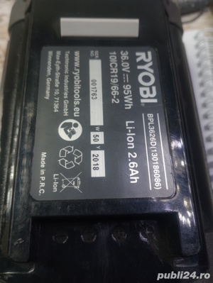 Ryobi BLP3626D. RYOBI. BLP3626 2.6A 36V. Ryobi blp3626D. RYOBI BLP3626D.
