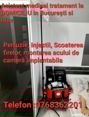 Ingrijiri medicale (asistent medical) tratament la domiciliu bucure?ti- ilfov non-stop - imagine 2