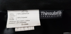 Haină din piele neagră Pierre Cardin - imagine 5