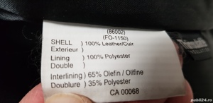 Haină din piele neagră Pierre Cardin - imagine 2