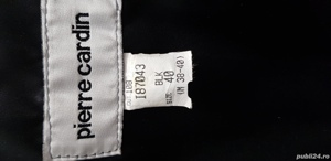Haină din piele neagră Pierre Cardin - imagine 6