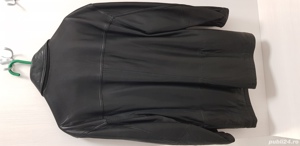 Haină din piele neagră Pierre Cardin - imagine 4