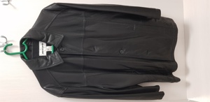 Haină din piele neagră Pierre Cardin - imagine 3