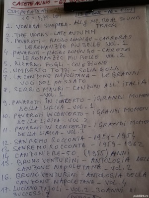 Casete audio 62 bucăți melodii italienesti