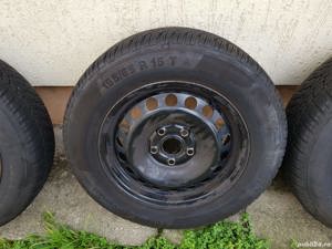 jante cu anvelope originale VW Golf 5 Golf 6 Golf 7 VW Touran VW Caddy 195/65/R15 M+S 5x112 DOT 2019 - imagine 5