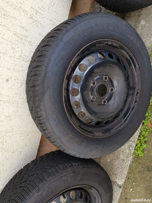 jante cu anvelope originale VW Golf 5 Golf 6 Golf 7 VW Touran VW Caddy 195/65/R15 M+S 5x112 DOT 2019 - imagine 3