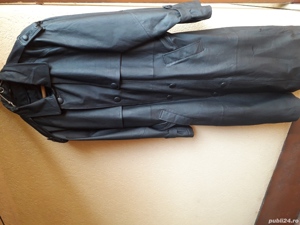 Haină lungă din piele pt. bărbați  - imagine 3