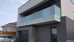 Balustrada sticla sablata si securizata pentru terasa si balcon