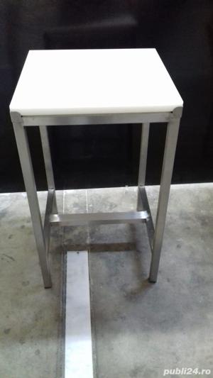 masa de lucru cu blat polietilena, butuc carmangerie, masa pe-hd patiserie - imagine 5