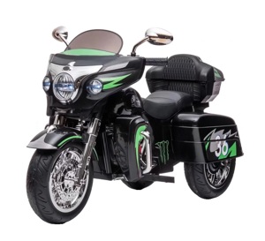 Motocicleta electrica cu 3 roti, Kinderauto BJN1800 2x 35W cu scaun tapitat