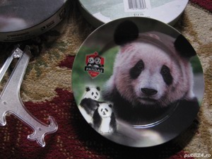Canada,toronto zoo,farfurie portelan urs panda,suport fixare,amalaj dedicat,produs nou ,original,lux - imagine 3