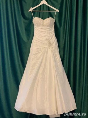 Rochie mireasa deosebita Maggie Sottero cu voal Poirier - imagine 5