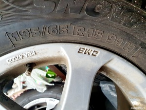 Roti jante cu anvelope 195 65 R15 5x114.3 67-64.1mm M+S Dot19 Honda Toyota Mazda Nisan Renault Dacia - imagine 4