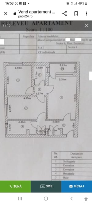 Ocazie! Vând ap.3 camere, mobilat și utilat