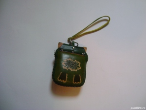 Portofel piele, model pisică - imagine 2