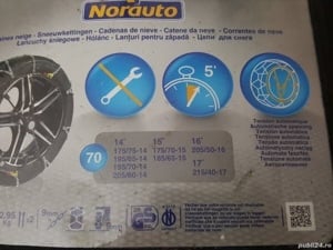 Lanturi zapada iarna antiderapante automate Norauto 9mm R14" R15" R16" R17" No.70 - imagine 1