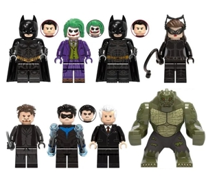 Set 8 Minifigurine tip Lego DC Super Heroes cu Batman si Killer Croc