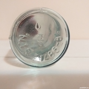 veche sticla gradata comunism, butelca, plosca, sticle de ape, izvoare minerale terapeutice - imagine 4