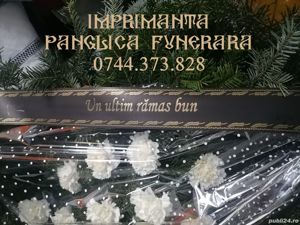 Imprimanta tiparire text banda funerara                            