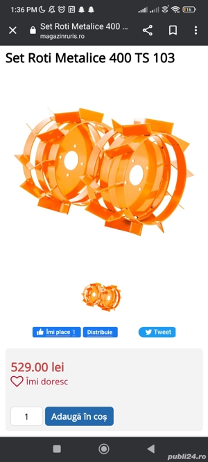 Accesorii motosapa-motocultor  - imagine 5