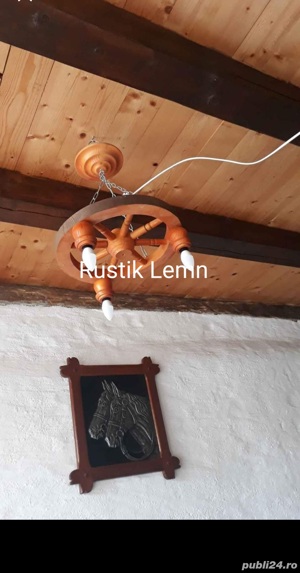 Lustre rustice din lemn  - imagine 6