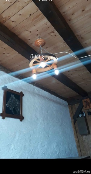 Lustre rustice din lemn  - imagine 10