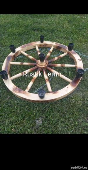 Lustre rustice din lemn 