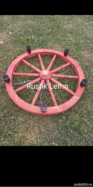 Lustre rustice din lemn 